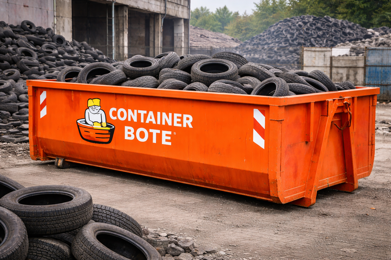 Abrollcontainer 30 m³ (Reifen)