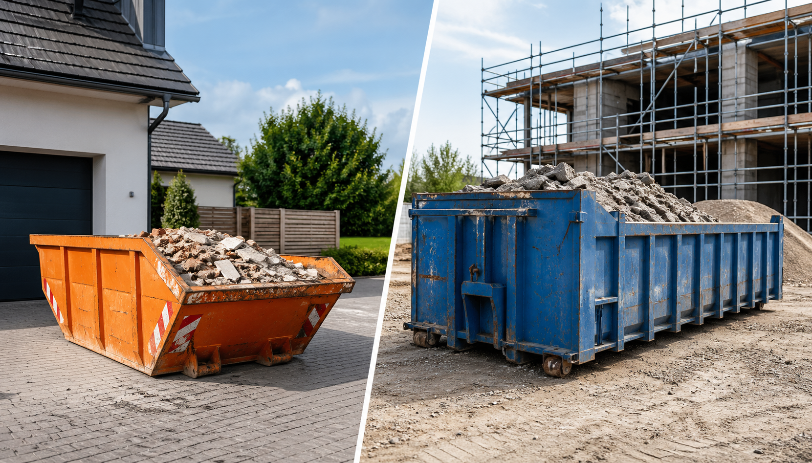 Abrollcontainer vs. Absetzcontainer: Unterschiede, Kosten & Entscheidungshilfe